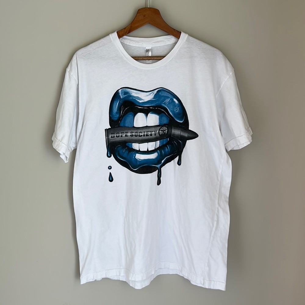 Dope society white graphic tee!